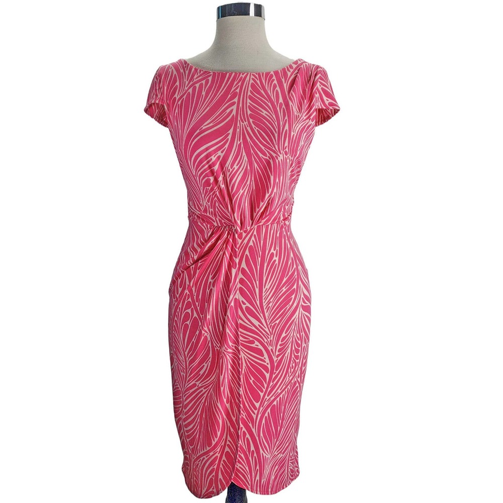 Victoria's Secret pink ivory fitted sexy exposed zipper detail wiggle dress, XS